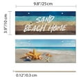 thumbnail image 3 of WIRESTER (2 Pack) Rectangle Wooden Hanging Sign Plaque with Rope For Decorative Room Door Wall Home House Office - Sand Beach Home, Seashells On The Beach, 3 of 6