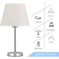 thumbnail image 5 of Set of 2 Small Table Lamp Bedside Desk Lamp Nightstand Lamp Bedroom Living Room, 5 of 7