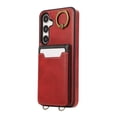 thumbnail image 6 of Wallet Back Case for Samsung Galaxy A14 5G with Wrist Strap, Stylish Magnetic Card Holder Finger Ring Kickstand PU Leather Lanyard Shockproof Slim Phone Case for Samsung Galaxy A14 5G, Red, 6 of 7