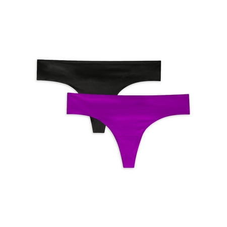 Smart & Sexy Women s Seamless No-Show Thong Panty  2-Pack  Style-SA1367