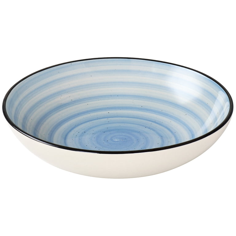 Elama Gia 24-Piece Stoneware Dinnerware Set, Light Blue photo 3