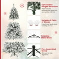thumbnail image 6 of Gymax 8 FT Pre-Lit Snow-Flocked Xmas Tree 3-Minute-Setup Artificial Hinged Christmas Tree, 6 of 10