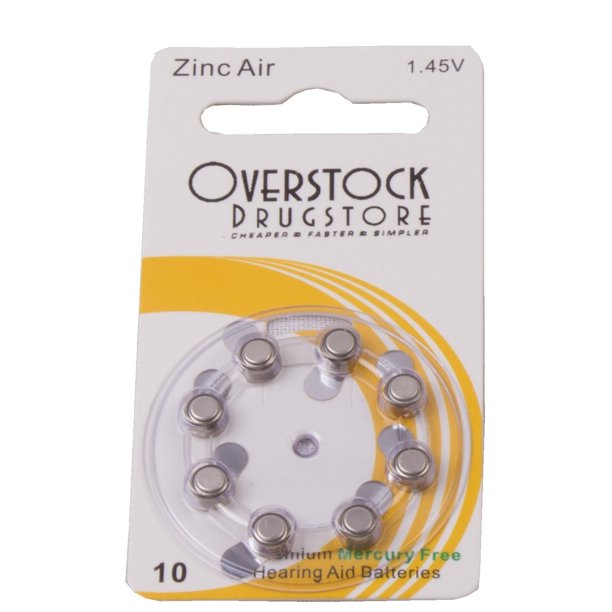 Hearing Aid Batteries Size 10 Zinc Air, 40 Batteries