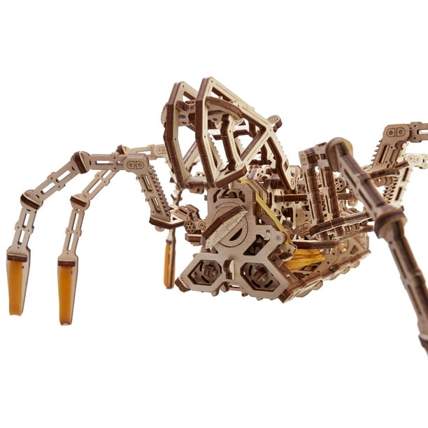 Wood Trick Mechanical Spider 3D Wooden Puzzle - Runs up to 6.5 feet - Wooden  Model Kit for Adults and Kids to Build 