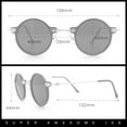 thumbnail image 4 of Vintage Retro Style Small Circle Lens Urban Normcore Luxe Hipster Sunglasses Gold Black - Black, 4 of 8