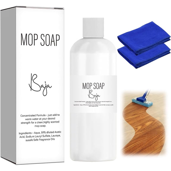 Mop Soap Brazilian Waves, Gentle Floor Cleaner for all Surfaces with 2 Towels,Multipurpose For Home Cleaning