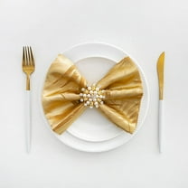 XmhyTop 2 Pack Damask Cloth Napkins 19.68 x 19.68 Inch, Jacquard Table Cloth Napkins Square Satin Napkins Fabric Dinner Napkins for Wedding Party Banquet, Gold