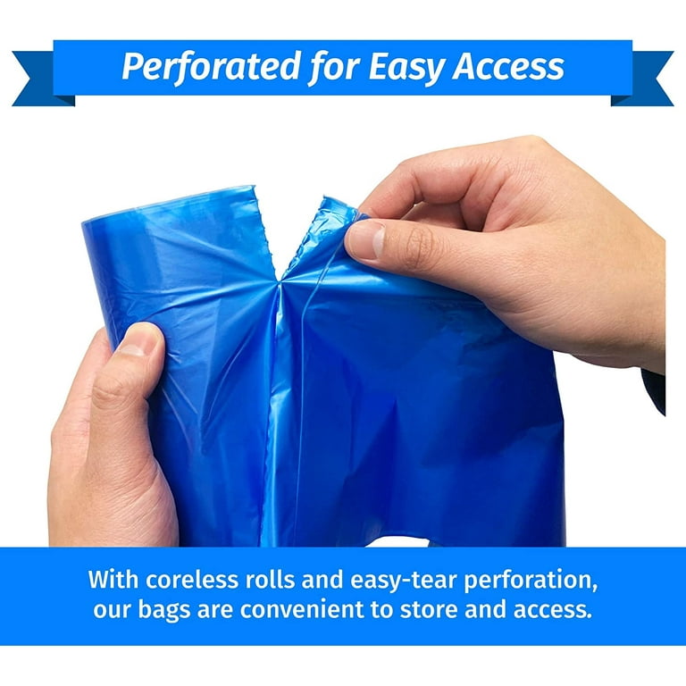 Reli. 2-4 Gallon Trash Bags, Small Recycling Blue Garbage Bags (600 Bags) 