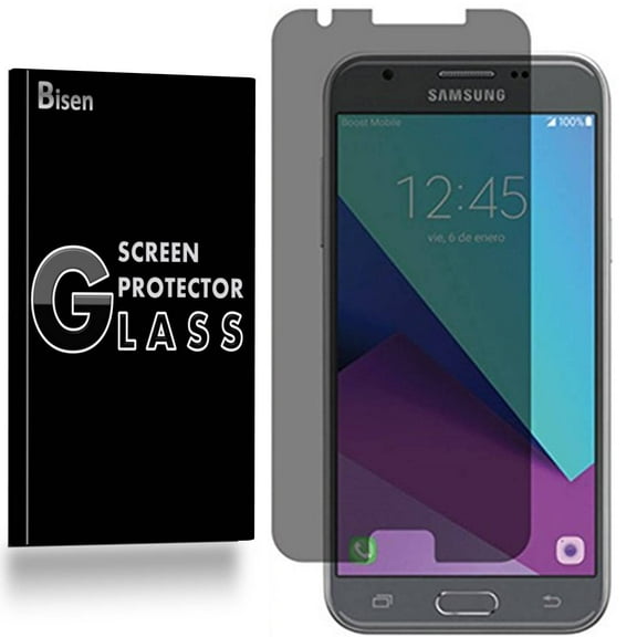 Samsung Galaxy J3 (2017) [BISEN] Privacy Anti-Spy Tempered Glass Screen Protector, Anti-Scratch, Anti-Shock, Shatterproof