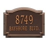 Whitehall Products 1291AC Standard Wall Two Line Williamsburg Address Plaque, Antique Copper