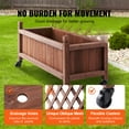thumbnail image 6 of VEVOR Raised Garden Bed with Trellis, 30" x 13" x 61.4" Outdoor Raised Wood Planter with Drainage Holes, Free-Standing Trellis Planter Box, 6 of 9