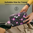 thumbnail image 5 of Toiletries Bag,Pioneer Flower Floral Print Pattern Mens Womens Toiletry Bag Bathroom Bag,Waterproof Toiletry Travel Bag Dopp Kit Shaving Bag 11x6.3x5.1 Inch, 5 of 5