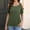 Army Green, variant on Off Shoulder Top, Women's Casual Short Sleeve Raglan Sleeve Shirt, Summer Fashion Round Neck Blouse