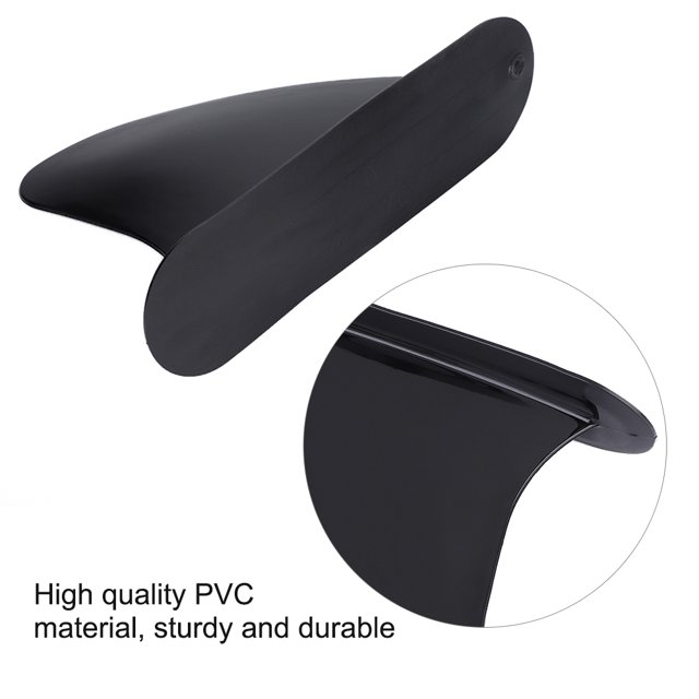 Cergrey Aile de Kayak Aileron Intégral, Ailerons Intégraux Durables en PVC Noir pour Kayaks Canots Bateaux à Rames