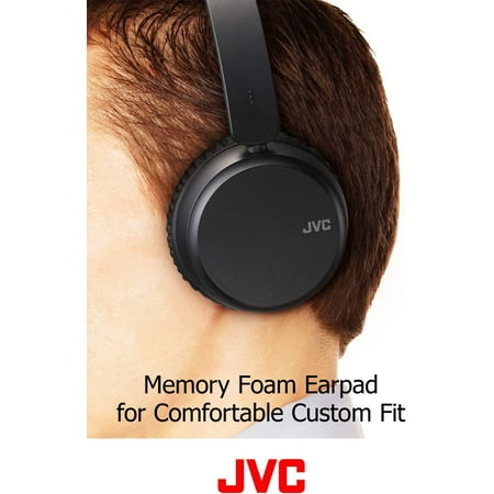 JVC - On-Ear Wireless Headphones with Noise Canceling - Black