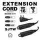 thumbnail image 2 of Cable de extensión EP de 15 pies, 3 salidas y 3 clavijas con conexión a tierra, uso en interiores, 2 of 7