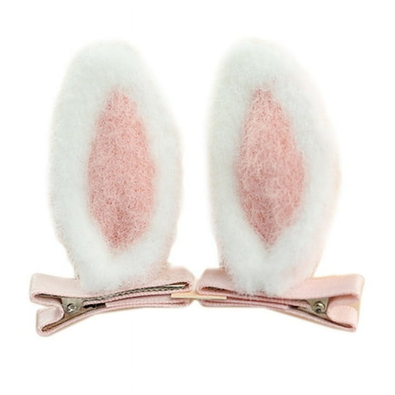 Girls Hair Clips Lovely Animal Ear Shape Barrettes Plush Hair Clips Cartoon Design for Kids Cosplay Party Hair Decors