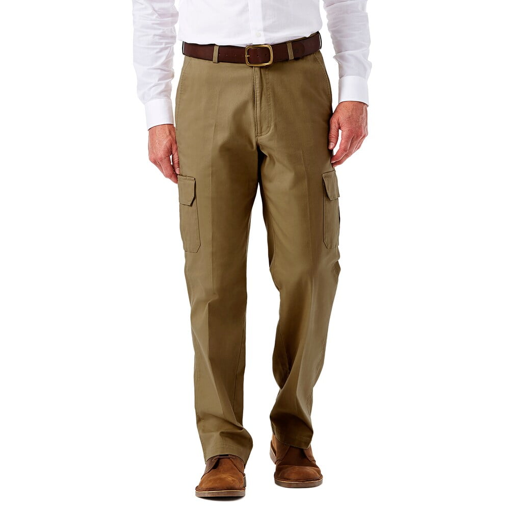 Haggar Men's Haggar FlatFront Stretch Comfort Cargo Expandable Waist