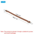 thumbnail image 2 of Uxcell 2 Pcs Leather Purse Handle Strap, 10 Inch Purse Strap DIY Replacement, Brown, 2 of 6