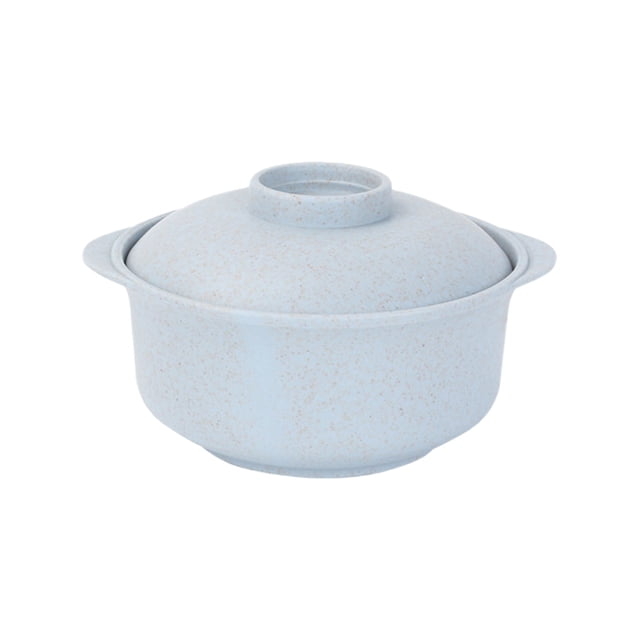 Heat Resistant Soup Bowl with Lid, Insulated Instant Noodle Bowl for Students and Home, Portable Plastic Rice Bowl for Office Lunch, Camping, and Everyday Use