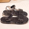thumbnail image 2 of Gtoiithly Girls Fashion Jelly Sandals Breathable Open Toe Beach Shoes Soft Sole Casual Summer Footwear for Toddlers and Kids Girls Flat Sandals Black 8-9 Years, 2 of 6