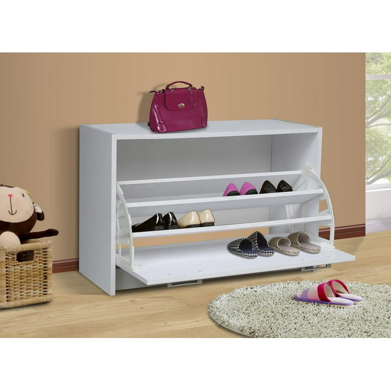 4D Concepts Deluxe Single Shoe Cabinet White