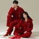 thumbnail image 4 of Pijamas de Navidad para pareja, cárdigan rojo grande de la suerte con botones, ropa de dormir de franela de manga larga para hombre y mujer, ropa de casa Sexy para mujer, 4 of 4