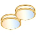 thumbnail image 1 of Luz de Techo LED hykolity 13" Dorada Regulable Paquete de 2, 1 of 9