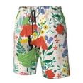 thumbnail image 5 of Kll Mushroom And Frogs Men'S Casual Summer Beach Shorts Hawaiian Shorts With Pockets-3x-Large, 5 of 9