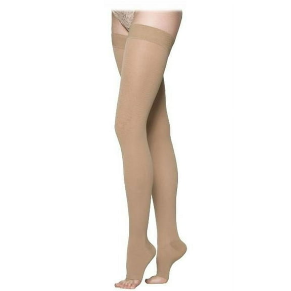 Sigvaris Select Comfort 862NMLO66 20-30 mmHg Womens Open Toe Thigh- Crispa- Medium-Long