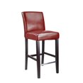 thumbnail image 1 of Ira Smooth Fabric Upholstered Bar Height Bar Stool with Wood Legs, 1 of 4