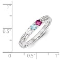 thumbnail image 3 of 14K White Gold Ring Band Mother's & Family Semi Mount Diamond center Stone Mounting 4 mm, Size 6, 3 of 3