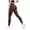 Brown, variant on Powerband Resistance Leggings for Women,High Compression Workout Leggings with Built-in Resistance Bands Dark Gray,Size XXL
