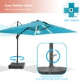 thumbnail image 7 of FLAME&SHADE 11.5*9FT Rectangular Cantilever LED Umbrella For Your Outdoor Space – Solution-Dyed Fabric, Aluminum Frame, and Innovative 360° Rotation System,Lake Blue, 7 of 7