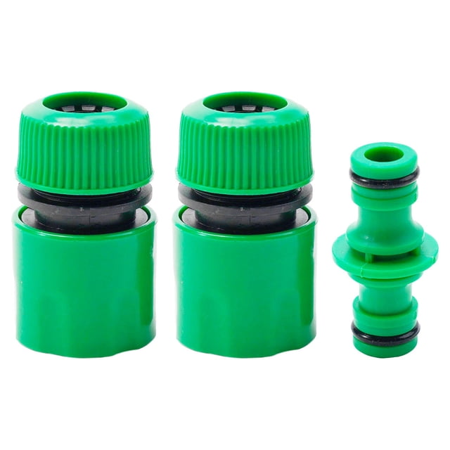 Bgsha 1/2 Inch Garden Hose Accessories 2 Connector Hose Connection Adapter+ 1 Nozzle
