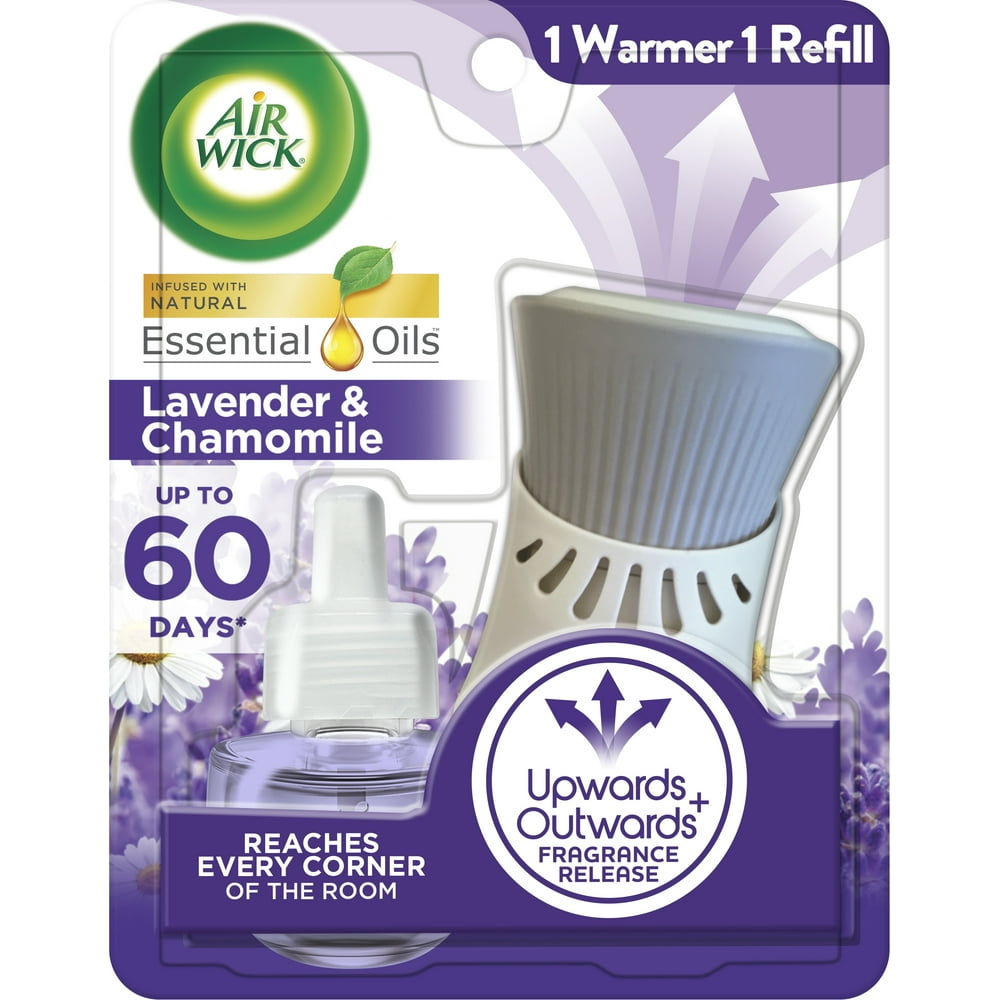 Air Wick Plug in Scented Oil Starter Kit (Warmer + 1 Refill), Lavender
