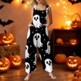 thumbnail image 2 of HAJWOH Halloween Women’s Sleeveless Loose Fit Jumpsuit With Halloween Print Wide Leg Overalls Casual Style(Blue,S), 2 of 6