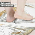 thumbnail image 4 of Kitchen Mats for Floor Anti Fatigue Mats For Kitchen Floor Marble Kitchen Mat Cushioned Memory Foam Non Slip PVC Leather Padded Comfort Standing Kitchen Rugs Set Of 2, Abstract Golden Swirl Design, C4, 4 of 6