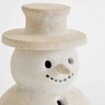 thumbnail image 4 of Christmas Decorations - Handmade Terracotta Snowman Figurines - White Clay Winter Decor Holiday Rustic Unique Decor for Home Table Room Farmhouse Indo, 4 of 5