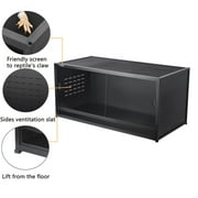 2-Tier 40x16x16 PVC Reptile Enclosure System, 2-Pack Stackable Habitats with Sliding Glass Doors for Geckos and Small Reptiles
