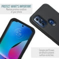 thumbnail image 4 of For Motorola Moto G Play 2023 / Moto G Pure / Moto G Power 2022 Heavy Duty Dropproof Phone Case Holster Belt Clip w/ Built in Screen - Black, 4 of 9