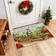 thumbnail image 5 of Seyotauo Christmas Decor 3D Stereoscopic Embroidery Carpet - 24 x16 inch Polyester Xmas Decor Indoor Outdoor, Absorbent Nonslip Dirt Proof Washable Foot Mat for Entryway Kitchen Bathroom Porch Patio, 5 of 6