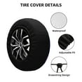 thumbnail image 2 of Honeii Eggplant Print Tire Covers, Waterproof Anti-UV Sun Snow Rain Tire Covers for Trailers, RV, Camper, SUV, Truck-14 inch, 2 of 6