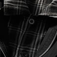 thumbnail image 7 of LYSMORA 2026 Men's Plaid Lined Bomber Jacket, Contrast Plaid Collar Elastic Hem Oversized Loose Fit Windproof Street Casual Outerwear, 7 of 7