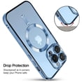 thumbnail image 4 of Luxury Wireless Charge Magsafe Phone Case For iPhone 16 15 14 13 12 11 Pro Max Transparent Magnetic Electroplate Bumper Cover, 4 of 5