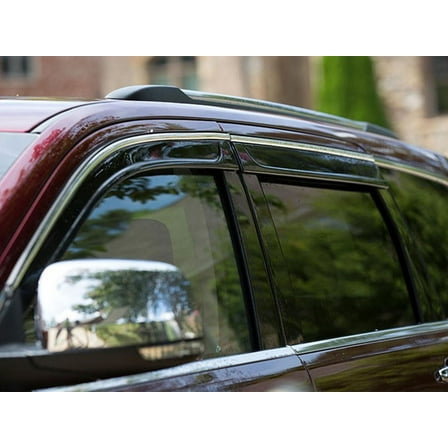 Auto Ventshade (AVS) by RealTruck Low Profile Ventvisor / Window Deflectors | Compatible with 2020-2024 Buick Encore GX, 4 pcs. | Smoke w/Chrm Trim-794030