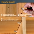 thumbnail image 5 of POWERTEC 100PK 1/4 Inch Shelf Pegs, Spoon Shaped Shelf Pins Support Pegs for Shelves, Kitchen Cabinet Shelf, Bookshelf, Closet and Furniture, Nickel Plated Shelf Holders Pegs, Shelf bracket (QP1106), 5 of 9