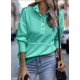 thumbnail image 3 of Sudadera SHEWIN de gran tamaño con cuello en V para mujer, color verde mar, 3 of 5
