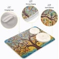 thumbnail image 4 of FREEAMG Dish Drying Mat Colorful Tree Absorbent Dry Mats for Dishes Draining Pad for Kitchen Countertop 16" x 18", 4 of 7