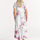thumbnail image 5 of Puntoco Vestido Midi De Moda Para Mujer Vestido Con Cuello Redondo Y Manga Corta Con Doble Bolsillo Y Estampado De Flores Color L,Regalos Para Mujer Joven, 5 of 5